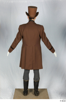  Photos Woman in Historical Suit 5 20th century Historical clothing a poses brown suit whole body 0005.jpg